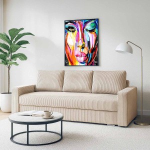 Kanapa rozkładana z funkcją spania SILVER PRIMA sztruks kremowa