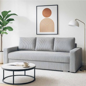 Kanapa rozkładana z funkcją spania SILVER PRIMA sztruks szary