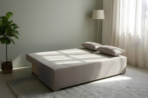 Kanapa rozkładana Lunera Prima 2 sztruks szara