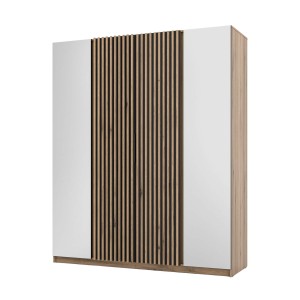 Szafa do przedpokoju i sypialni 4-drzwiowa z lustrem Dravero EV/BL 2L 2LAM