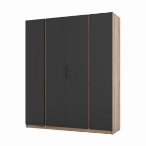 Szafa do przedpokoju i sypialni 4-drzwiowa z półkami Dravero EV/BL 4F