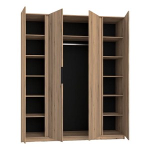 Szafa do przedpokoju i sypialni 4-drzwiowa z lustrem Dravero EV/EV 2F 2L