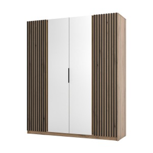 Szafa do przedpokoju i sypialni 4-drzwiowa z lustrem Dravero EV/EV-BL 2LAM 2L