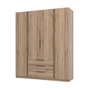 Szafa do przedpokoju i sypialni 4-drzwiowa z szufladami Dravero EV/EV 4F 3S