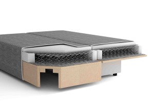 Kanapa rozkładana Lunera Prima 2 sztruks zielony