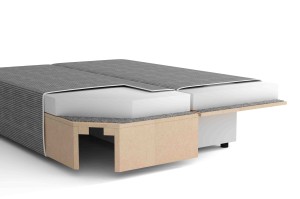 Kanapa rozkładana Lunera 2 sztruks różowy