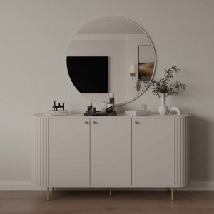 Komoda do salonu z trzema drzwiami Flana 830 3F Beżowa