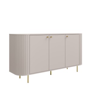 Komoda do salonu z trzema drzwiami Flana 830 3F Beżowa