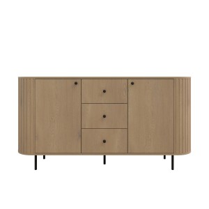 Komoda do salonu z trzema szufladami Flana 823 2F3S Dąb Cremona