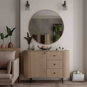 Lustro okragłe wiszące do toaletki Flana 701 Dąb Cremona