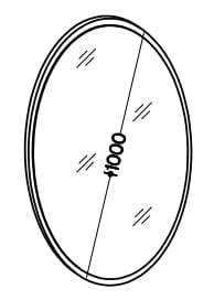 Lustro okragłe wiszące do toaletki Flana 701 Dąb Cremona