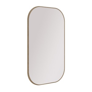 Prostokątne lustro z zaokrąglonymi narożnikami Flana 702 Dąb Cremona