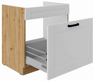 Szafka stojąca do kuchni pod zlew LUNA 60 ZL 1S BB Biały/Dąb Artisan
