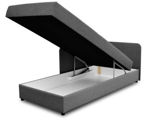 Tapczan 80x180 z pojemnikiem Dallas Szary/Grafit