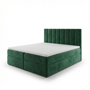 Łóżko kontynentalne 160x200 SONNO BELLO Butelkowa zieleń 2 pojemniki
