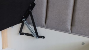 Łóżko kontynentalne 180x200 SONNO BELLO Eko Skóra Czarna 2 pojemniki