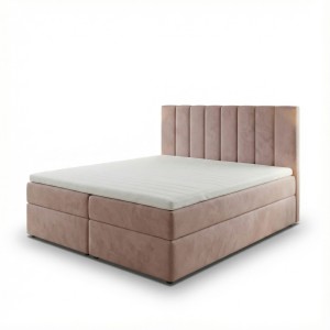 Łóżko kontynentalne 180x200 SONNO BELLO Pudrowy Róż 2 pojemniki