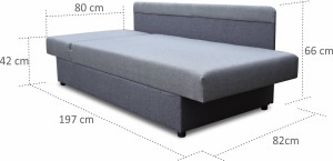 Łóżko tapicerowane z pojemnikiem 80x200 Dawid Szare