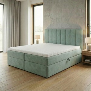 Łóżko kontynentalne 180x200 SONNO BELLO Miętowe 2 pojemniki