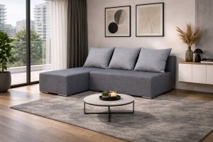 Narożnik z sprężynami bonell Ecco Plus lewy Grafitowy