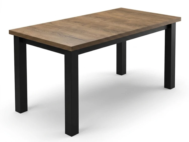 Stół do kuchni jadalni rozkładany LAP 150/190x80 Czarny/Dąb Lefkas
