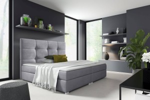 Łóżko kontynentalne Harry 1 140x200 Szare