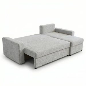 Narożnik z funkcją spania do salonu NIRVANA boucle owieczka beż