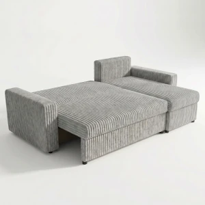 Narożnik rozkładany sofa funkcja spania NIRVANA PLUS sztruks gruby zielony