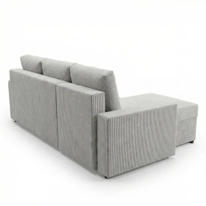 Narożnik do salonu rozkładany sofa funkcja spania NIRVANA sztruks niebieski