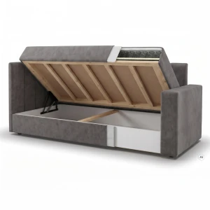Tapczan łóżko 1-osobowe z pojemnikiem i sprężynami Sovaro PRO PLUS 80x200 Miętowy