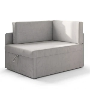 Mała sofa rozkładana narożna dla dzieci z funkcją spania Milavo Szara
