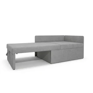 Mała sofa rozkładana narożna dla dzieci z funkcją spania Milavo Beżowa