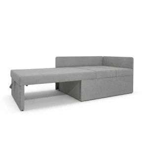 Mała sofa rozkładana narożna dla dzieci z funkcją spania Milavo Grafitowa