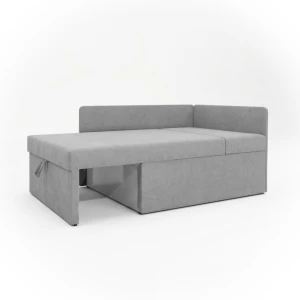 Mała sofa rozkładana narożna dla dzieci z funkcją spania Milavo Grafitowa