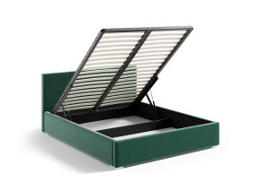 Łóżko tapicerowane 140x200 Matia Szare Metalowy Stelaż