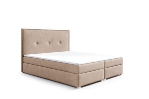 Łóżko kontynentalne z pojemnikiem 180x200 Larmo Beżowe
