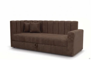 Łóżko z podłokietnikiem Sovaro PRO PLUS 80x200 Sztruks Brązowy
