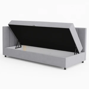 Łóżko kontynentalne 1-osobowe Sofaro Plus 120x200 Szare