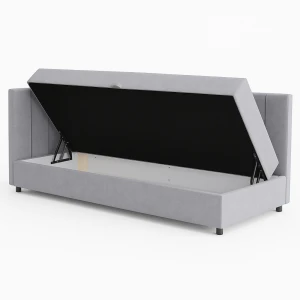 Łóżko kontynentalne 1-osobowe Sofaro Plus 120x200 Musztardowe