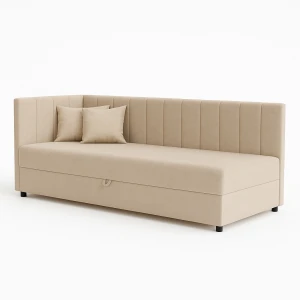 Łóżko kontynentalne 1-osobowe Sofaro Plus 120x200 Beżowe