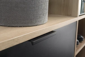 Garderoba TARVIMO z lustrem lamelami szafka na buty Artisan/Czarny