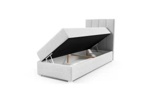 Łóżko kontynentalne Nadia Pojedyncze 70x200 Prawe Beżowe