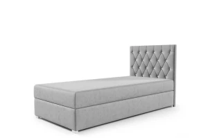 Łóżko kontynentalne Nadia Pojedyncze 70x200 Prawe Szare