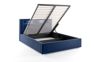 Łóżko dwuosobowe z materacem Palermo 140x200 Beżowe Metalowy Stelaż