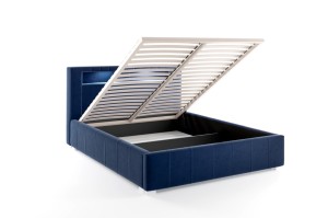 Łóżko dwuosobowe z materacem Palermo 180x200 Niebieskie