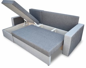 Narożnik z funkcją spania Home Szary/Granat