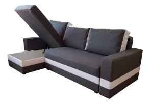 Narożnik z funkcją spania Passio Grafit/Biały