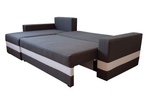 Narożnik z funkcją spania Passio Grafit/Biały