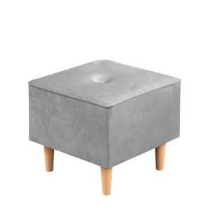 Pufa welurowa Floki Szara