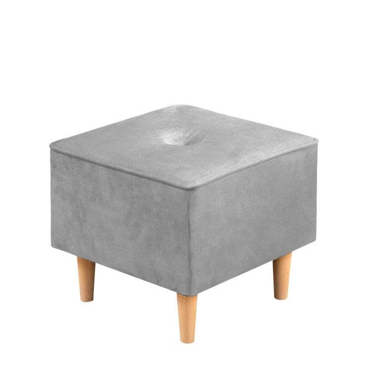 Pufa welurowa Floki Szara